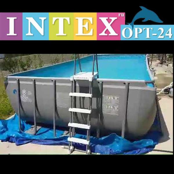 Бассейн каркасный INTEX прямоугольный 732х366х132см